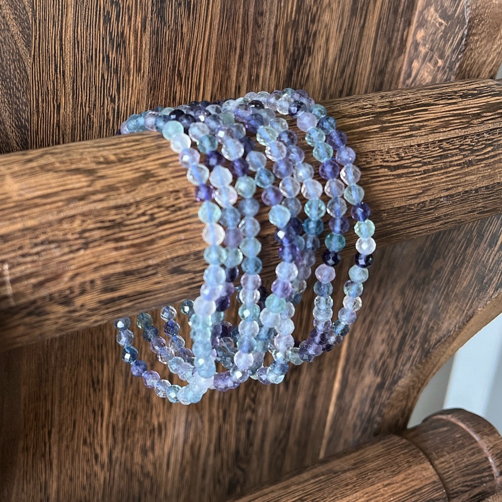 Blue fluorite faceted bracelet - Picture 3 of 4